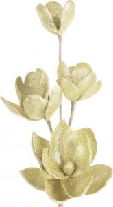 Eurofirany Sztuczny kwiat dekoracyjny magnolia FLORE szampański x6 1