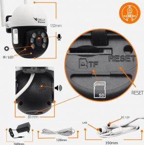 Kamera IP ORLLO Kamera Ip Orllo Obrotowa Zewnętrzna Wifi Z16 3