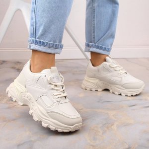 Evento Buty sportowe damskie na platformie beżowe eVento 5465 39 3