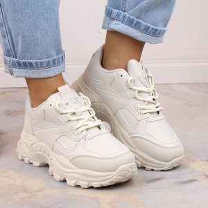 Evento Buty sportowe damskie na platformie beżowe eVento 5465 39 4