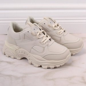 Evento Buty sportowe damskie na platformie beżowe eVento 5465 39 5