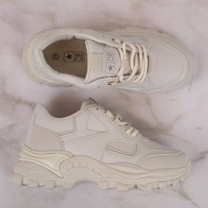 Evento Buty sportowe damskie na platformie beżowe eVento 5465 39 8