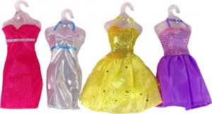 LeanToys Duży Zestaw Lalka Z Garderobą Sukienki Dodatki Ubranka 3