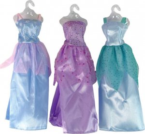 LeanToys Duży Zestaw Lalka Z Garderobą Sukienki Dodatki Ubranka 4