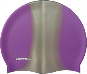 Crowell Czepek pływacki silikonowy Crowell Multi Flame : Kolor - Fioletowy/Szary/Srebrny 1