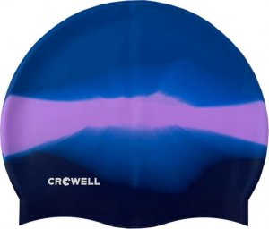 Crowell Czepek pływacki silikonowy Crowell Multi Flame : Kolor - Fioletowy/Niebieski 1