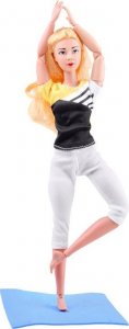 Jokomisiada Lalka gimnastyczka ćwiczy joga fitness 30cm ZA4460 6