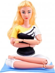 Jokomisiada Lalka gimnastyczka ćwiczy joga fitness 30cm ZA4460 7