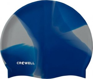 Crowell Czepek pływacki silikonowy Crowell Multi Flame : Kolor - Niebieski/Szary/Srebrny 1