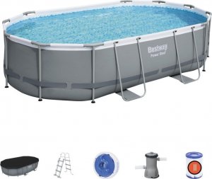Bestway BESTWAY 56448 Zestaw basen ogrodowy 488x305x107 1