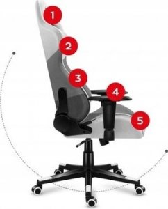 Fotel Huzaro Force 6.2 White Mesh 10