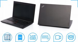Laptop Lenovo Thinkpad T460 Premium Intel Core i5 16GB DDR3 256GB SSD Windows 11 Pro 14" 3