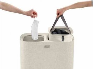 Kosz na pranie Joseph Joseph Podwójny kosz na pranie 60l ecru JOSEPH JOSEPH 3
