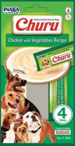 Inaba Foods Przysmak Inaba CHURU 4P Kurczak i warzywa dla psa 4x14g 1