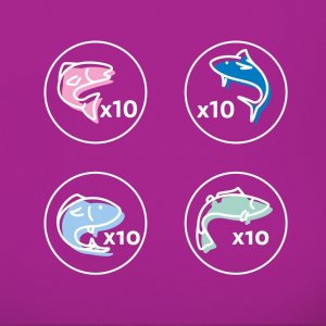 Whiskas Rybne przysmaki w galarecie 4 smaki dla kota 40x85g 2