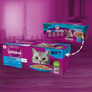Whiskas Rybne przysmaki w galarecie 4 smaki dla kota 40x85g 5