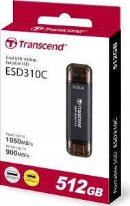 Dysk zewnętrzny SSD Transcend ESD310C 512GB Czarny (TS512GESD310C) 4