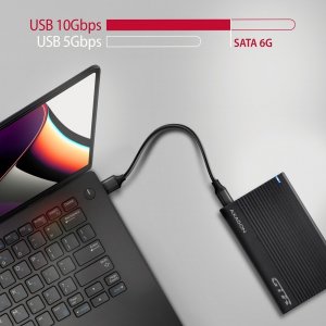 Kieszeń Axagon EE25-GTR Obudowa zewnętrzna aluminiowa USB3.2 Gen 2 - SATA 6G 2.5\' SSD/HDD 6