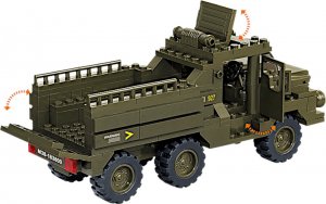 tomdorix Klocki Wojsko Ciężarówka Transportowa Wojska, armia+4 figurki 3