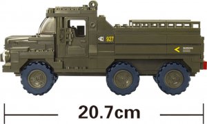 tomdorix Klocki Wojsko Ciężarówka Transportowa Wojska, armia+4 figurki 7