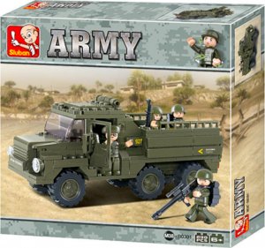 tomdorix Klocki Wojsko Ciężarówka Transportowa Wojska, armia+4 figurki 8