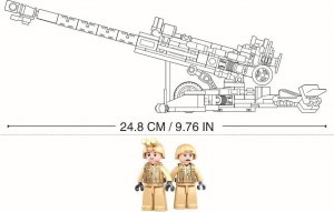 Klocki Działo Armata Haubica M777 Wojsko Obóz 4