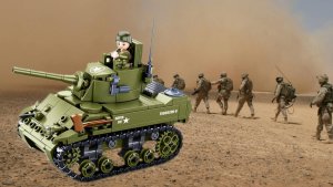 tomdorix Klocki Czołg Amerykański M5A1 Stuart Armia Wojsko komp. LEGO 15