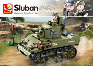 tomdorix Klocki Czołg Amerykański M5A1 Stuart Armia Wojsko komp. LEGO 10