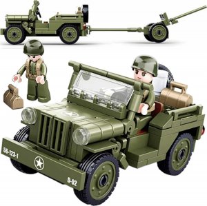 tomdorix Klocki Wojsko JEEP WILLYS MB + Armata 143el komp. LEGO 1
