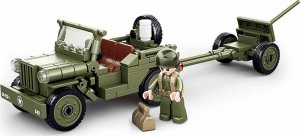tomdorix Klocki Wojsko JEEP WILLYS MB + Armata 143el komp. LEGO 4