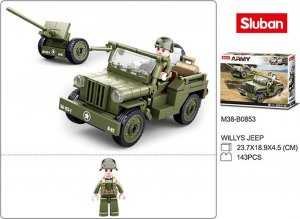tomdorix Klocki Wojsko JEEP WILLYS MB + Armata 143el komp. LEGO 5