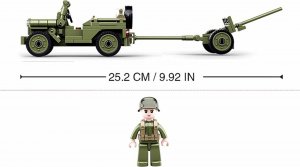tomdorix Klocki Wojsko JEEP WILLYS MB + Armata 143el komp. LEGO 7
