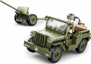 tomdorix Klocki Wojsko JEEP WILLYS MB + Armata 143el komp. LEGO 9