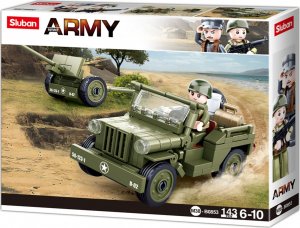 tomdorix Klocki Wojsko JEEP WILLYS MB + Armata 143el komp. LEGO 10