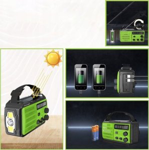 Radio Feegar Feegar OZE 3 Radio FM/AM Solar Powerbank 8000mAh Latarka SOS 8