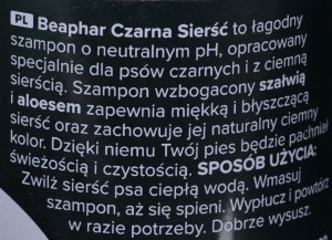 Beaphar Szampon do czarnej sierści dla psów 250ml 3