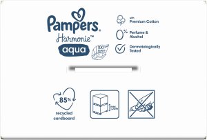 Pampers Chusteczki nawilżane Harmonie Aqua 15x48 szt. [Plastic Free] 4