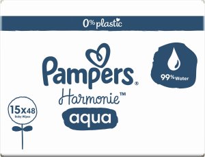 Pampers Chusteczki nawilżane Harmonie Aqua 15x48 szt. [Plastic Free] 5