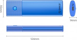 Kieszeń Orico M.2 NVMe/SATA 10Gbps (PWDM2-G2-BL-EP) 3