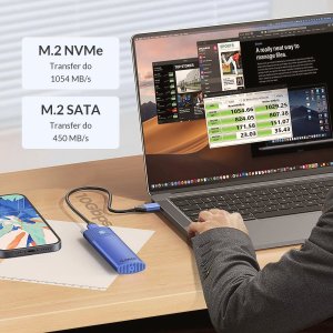 Kieszeń Orico M.2 NVMe/SATA 10Gbps (PWDM2-G2-BL-EP) 7