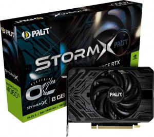 Karta graficzna Palit GeForce RTX 4060 Ti StormX OC 8GB GDDR6 (NE6406TS19P1-1060F) 1
