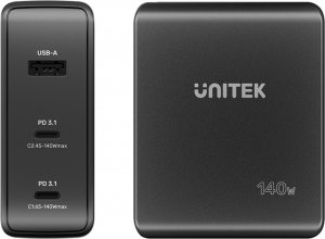 Ładowarka Unitek GaN 3 porty 140W (P1115A) 2