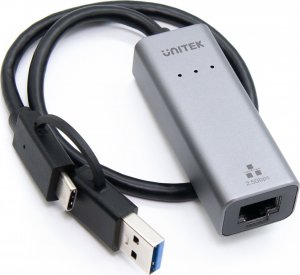 Karta sieciowa Unitek USB-A/C na RJ45 2.5 G Ethernet (U1313C) 5