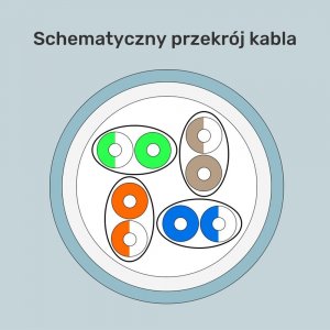 Unitek Kabel skrętka LSZH Cat. 6a S/FTP 305 m 6