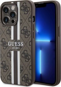 Guess Etui Guess GUHMP13LP4RPSW Apple iPhone 13/13 Pro brązowy/brown hardcase 4G Printed Stripes MagSafe 1