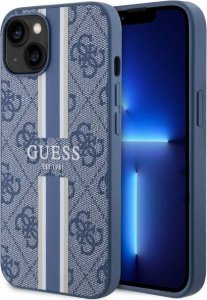 Guess Etui Guess GUHMP14MP4RPSB Apple iPhone 14 Plus niebieski/blue hardcase 4G Printed Stripes MagSafe 1