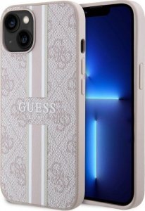 Guess Etui Guess GUHMP14MP4RPSP Apple iPhone 14 Plus różowy/pink hardcase 4G Printed Stripes MagSafe 1