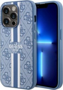 Guess Etui Guess GUHMP14XP4RPSB Apple iPhone 14 Pro Max niebieski/blue hardcase 4G Printed Stripes MagSafe 1