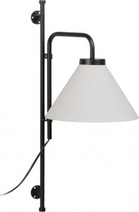 Kinkiet Bigbuy Home Lampa ścienna 25 x 37 x 60 cm Tkanina syntetyczna Czarny Metal Nowoczesny 1