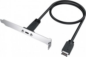 Kabel USB Graugear Graugear USB-E auf USB-C Erweiterungskabel, inkl PCI-Halterung 1